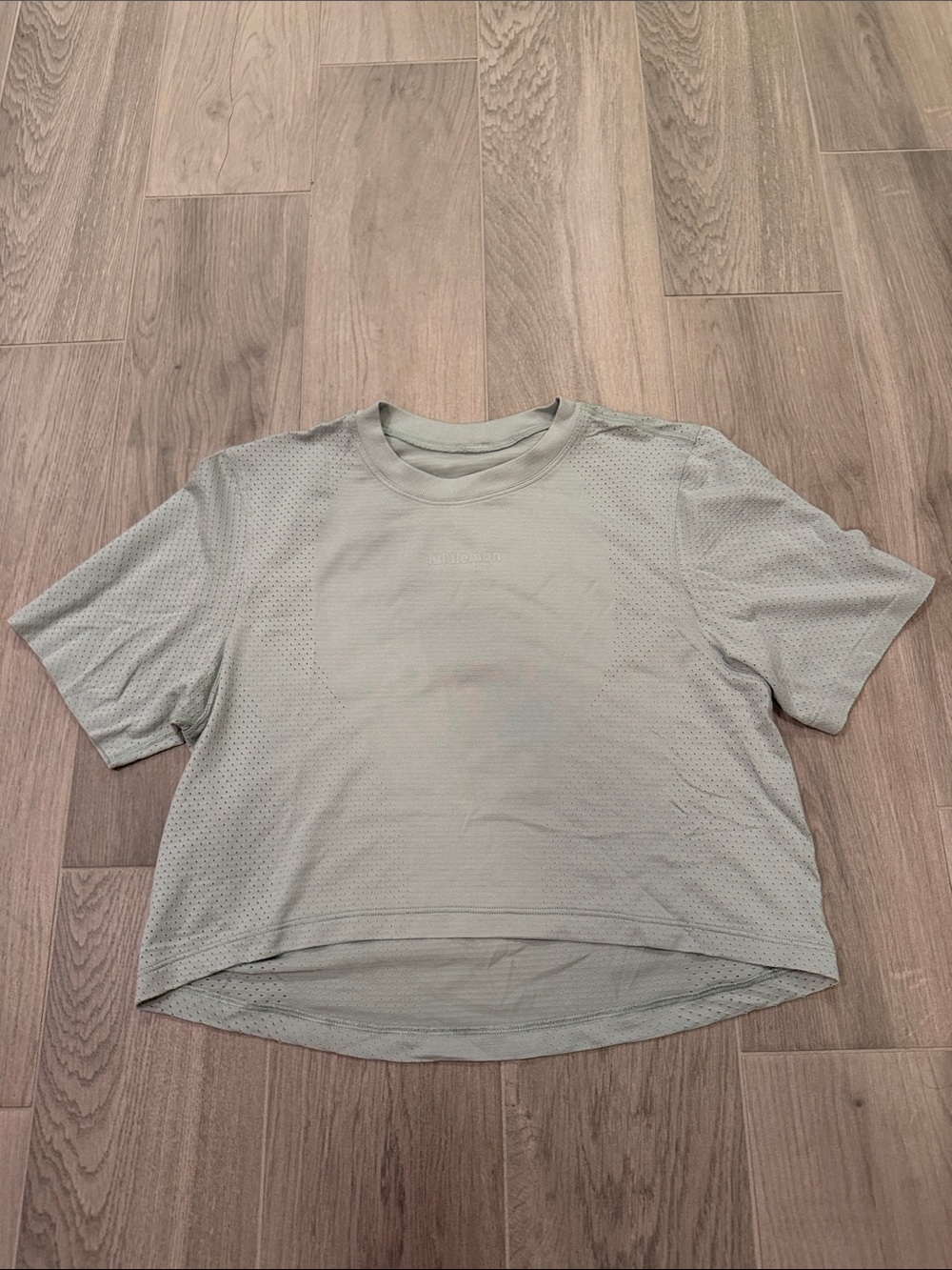 Lululemon Woman’s Light Sage Mesh Short Sleeve Women's Top Size 6